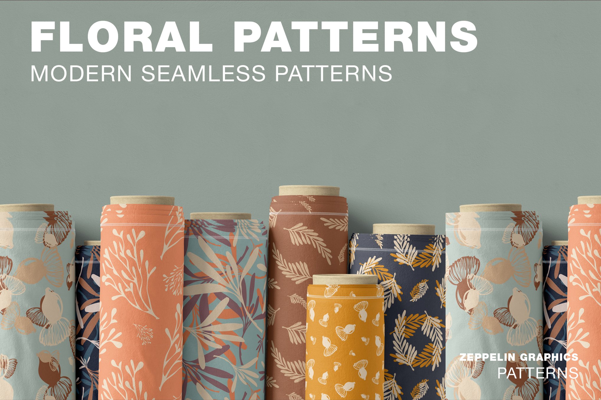 Floral Vector Seamless Patterns