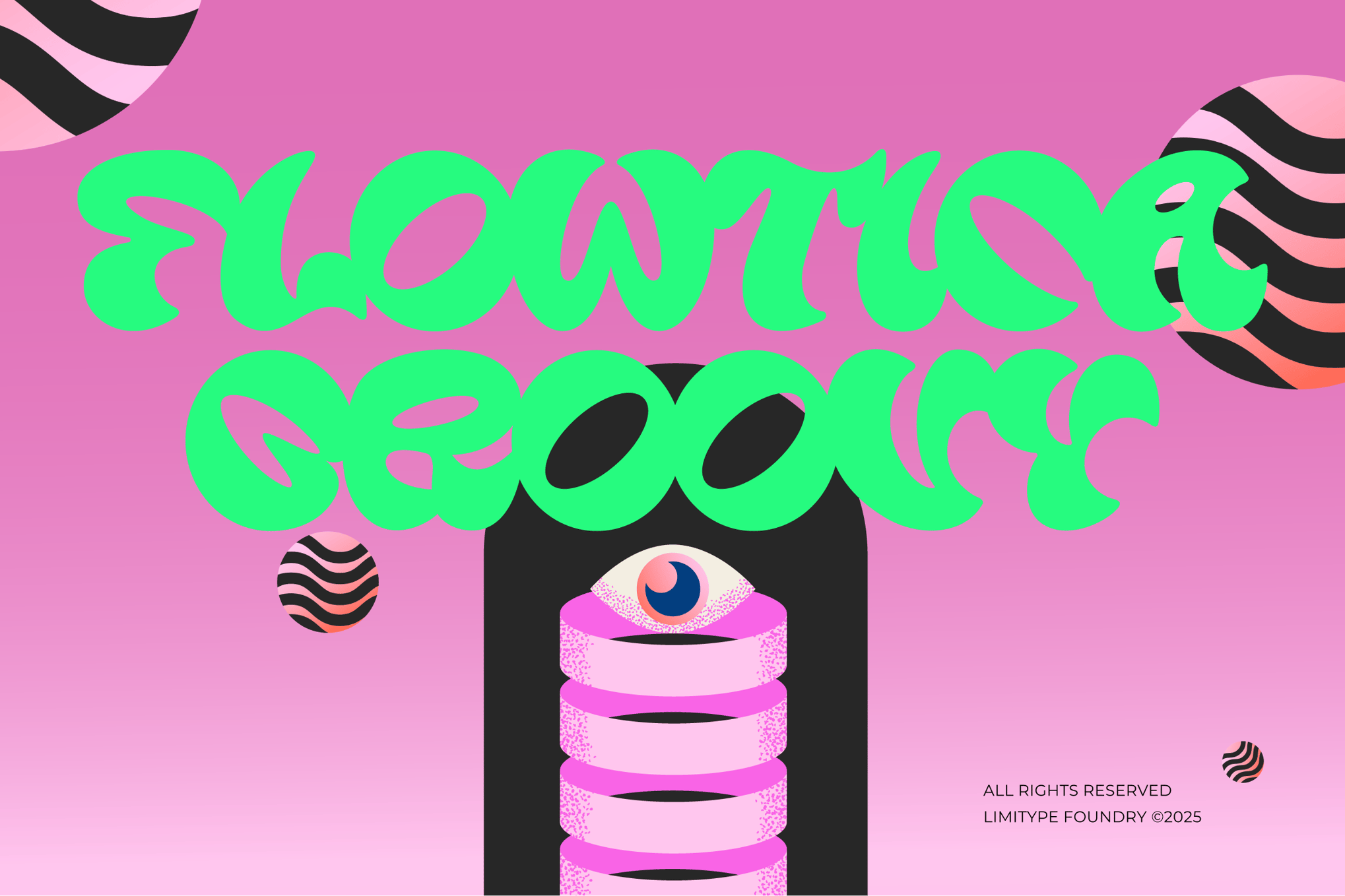 Flowtica - Bold Psychedelic Font