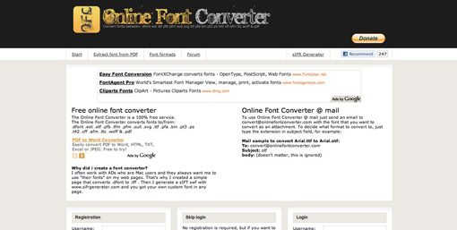 web font converter