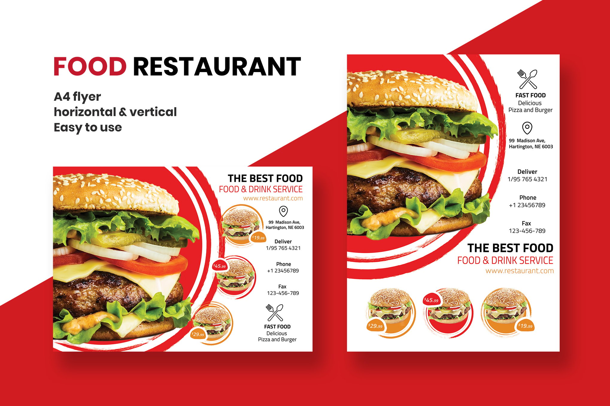 Food & Drinks Restaurant Flyer Template