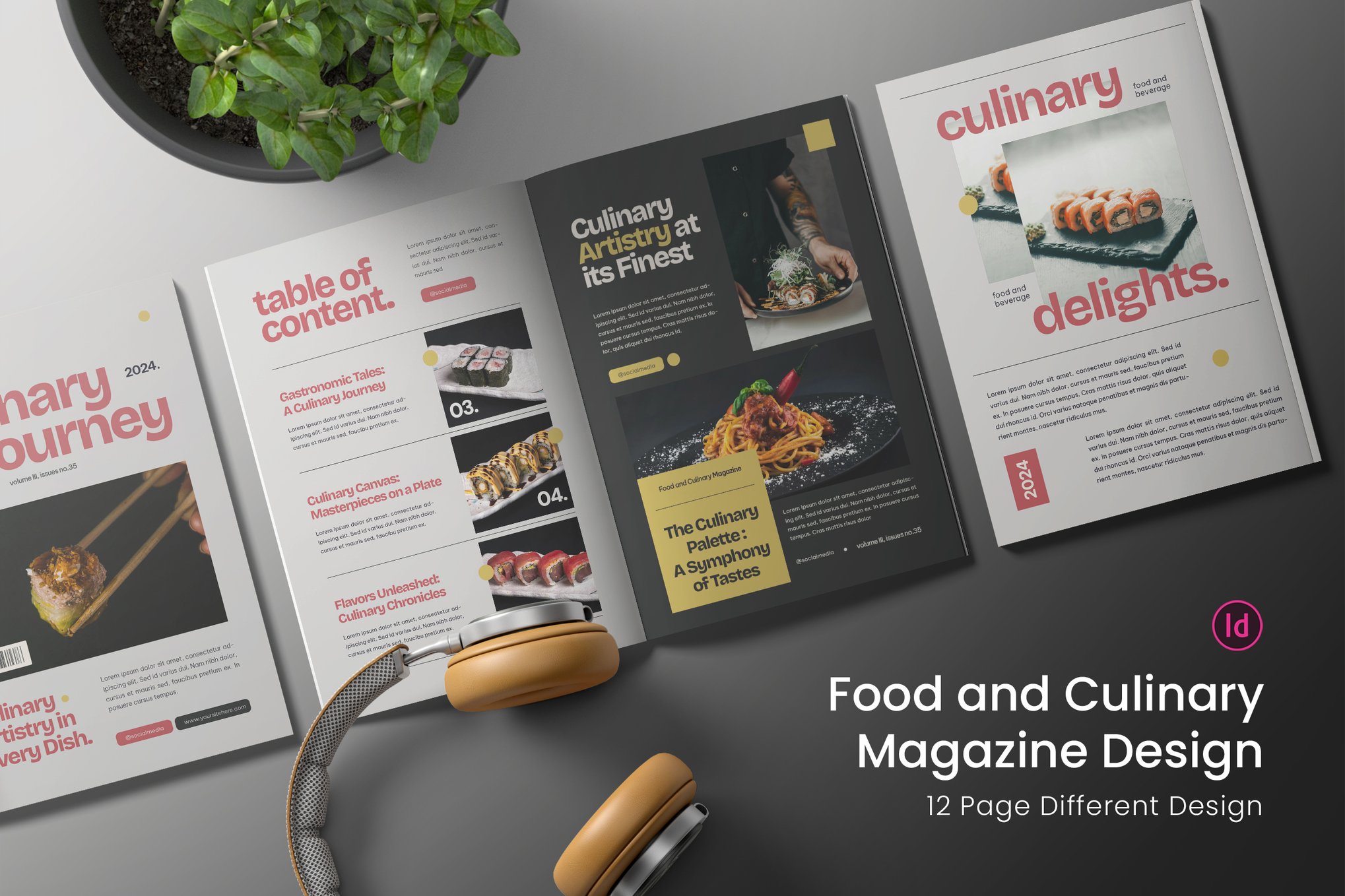 Food and Culinary Magazine InDesign Template