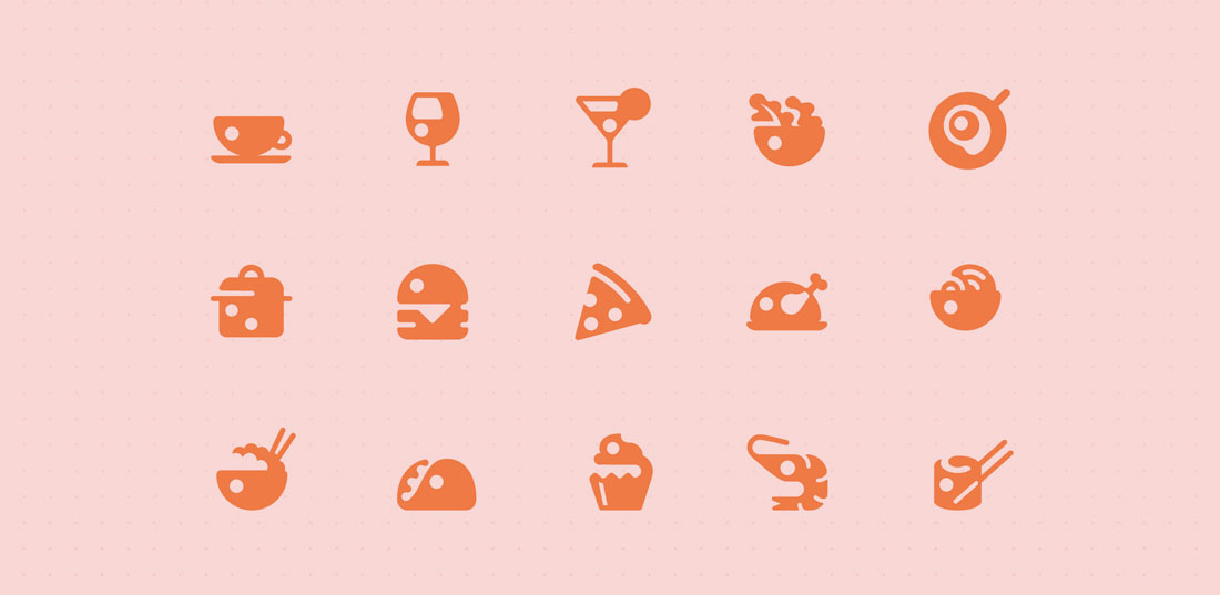 food-icons Icon Design in 2020: The Key Trends design tips 