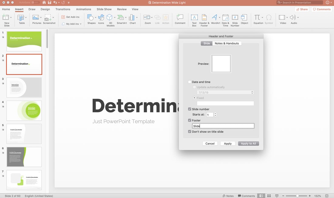 how to add slide numbers powerpoint