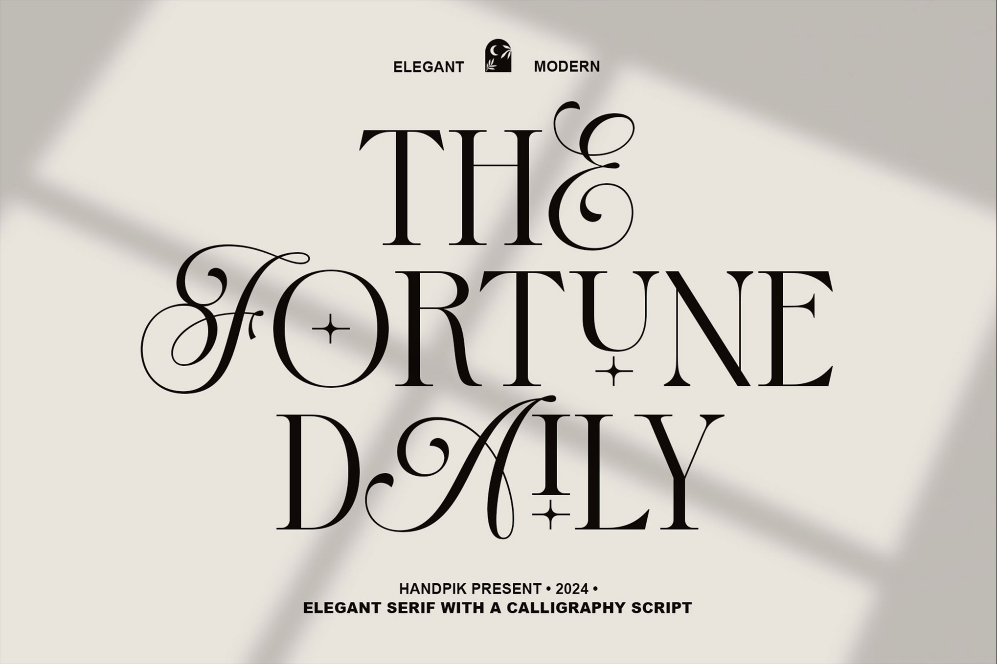 Fortune Daily - Script Serif Logo Font