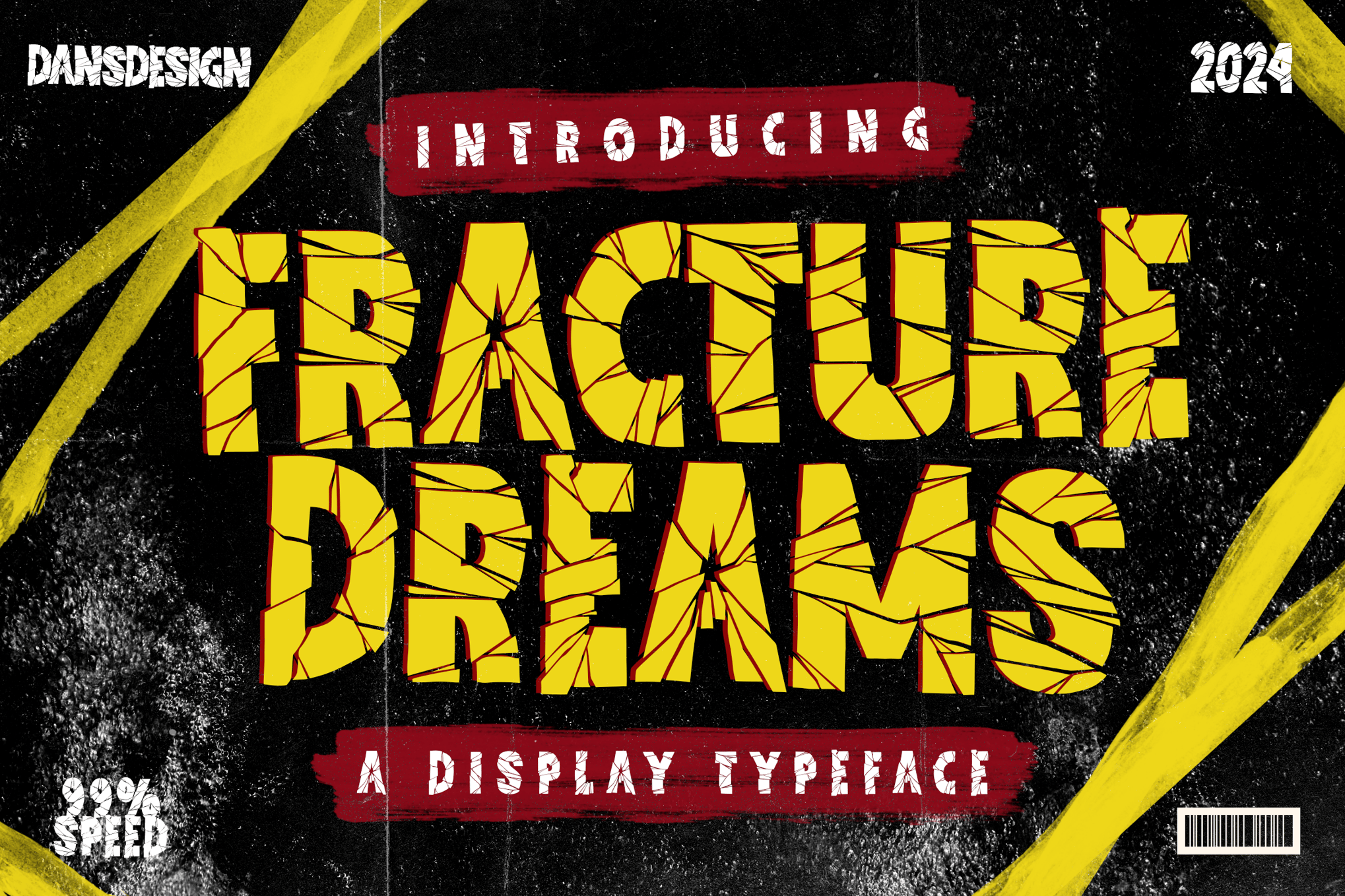 Fracture Dreams - Crack Graffiti Horror Font