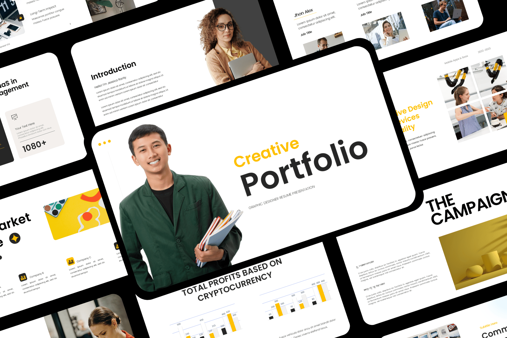 Freelancer Portfolio Resume PowerPoint Template