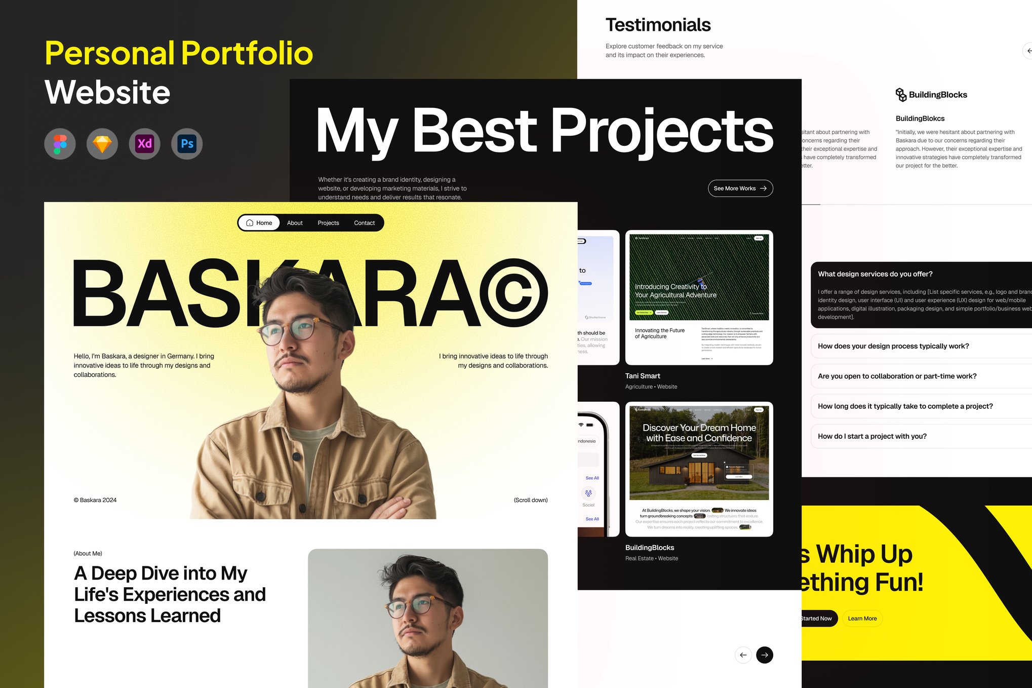 Freelancer Portfolio Website Template for Figma