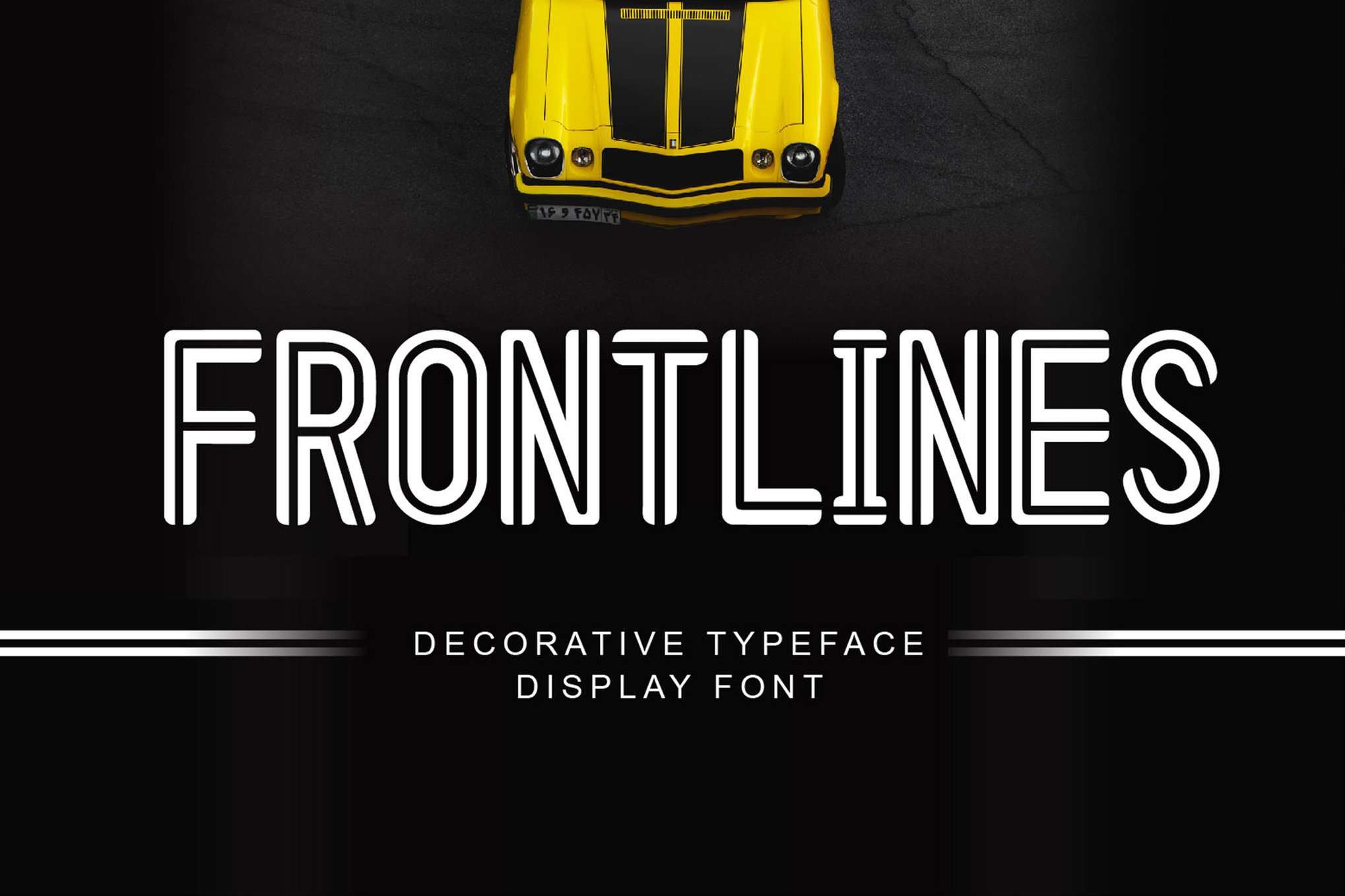 Frontlines - Decorative Street Sign Font