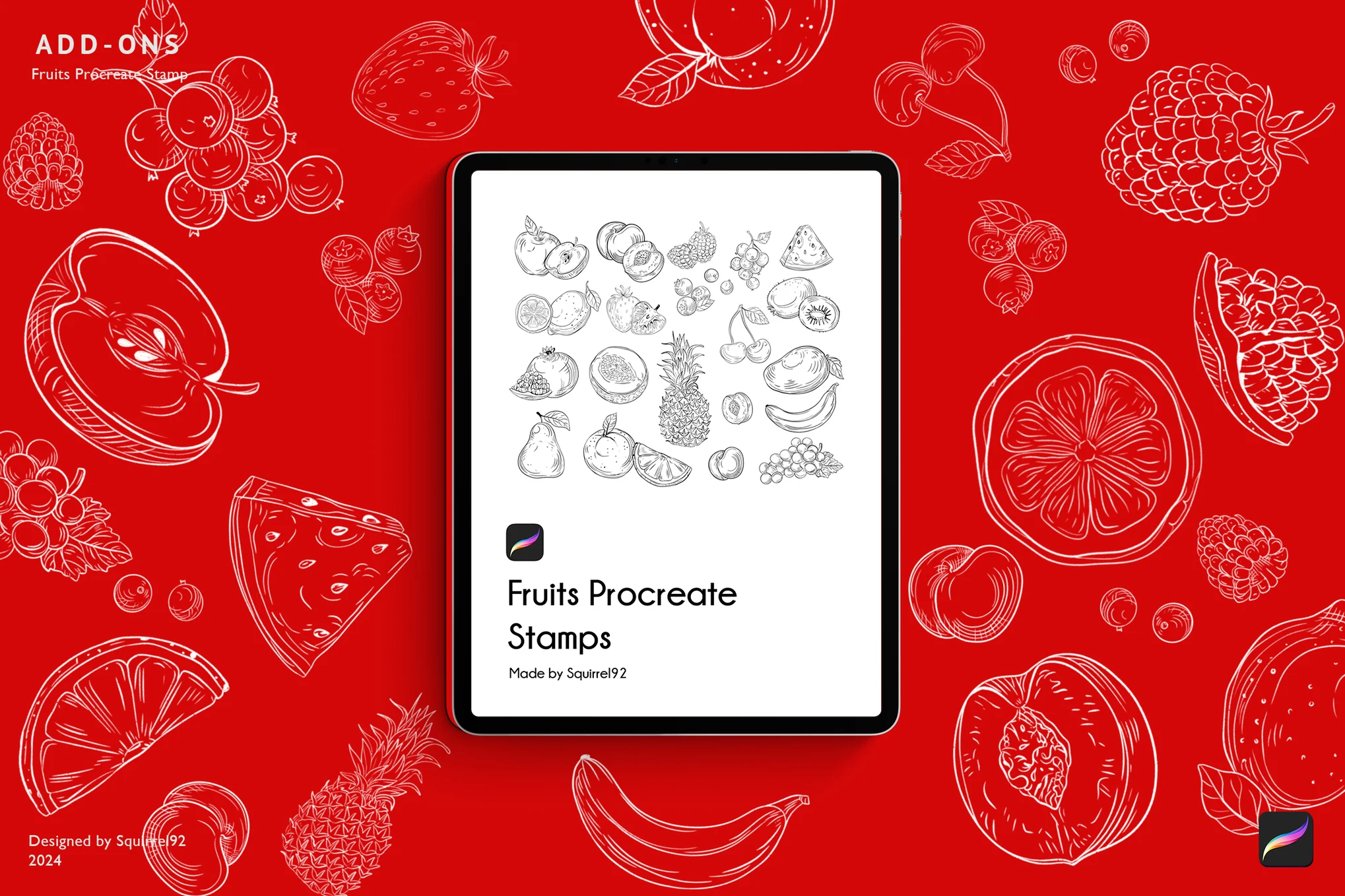 Fruits Procreate Stamp Brushes