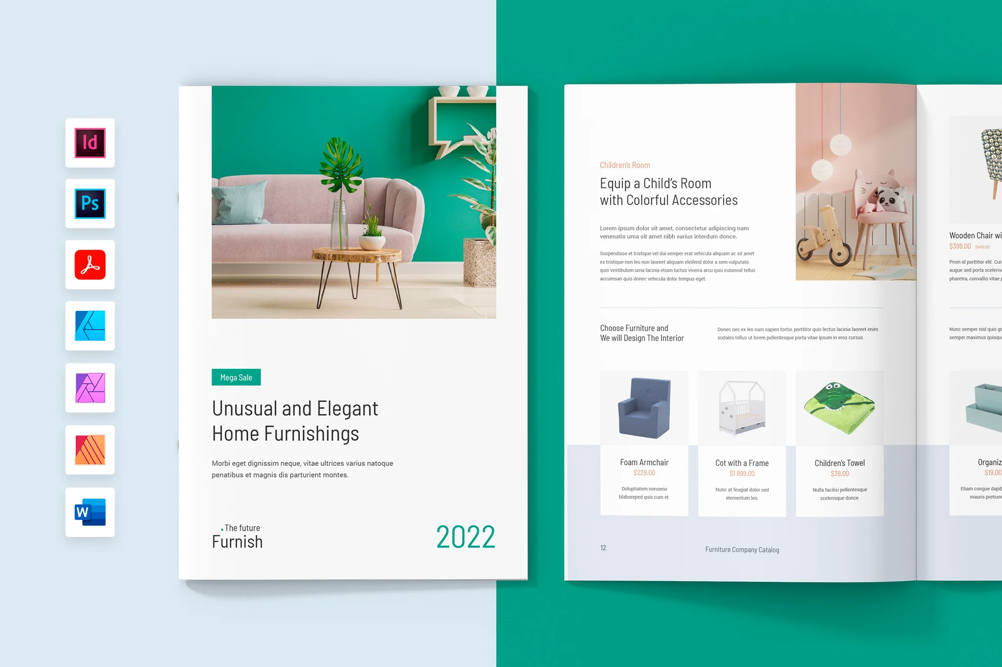 Furniture Company Product Catalog Template