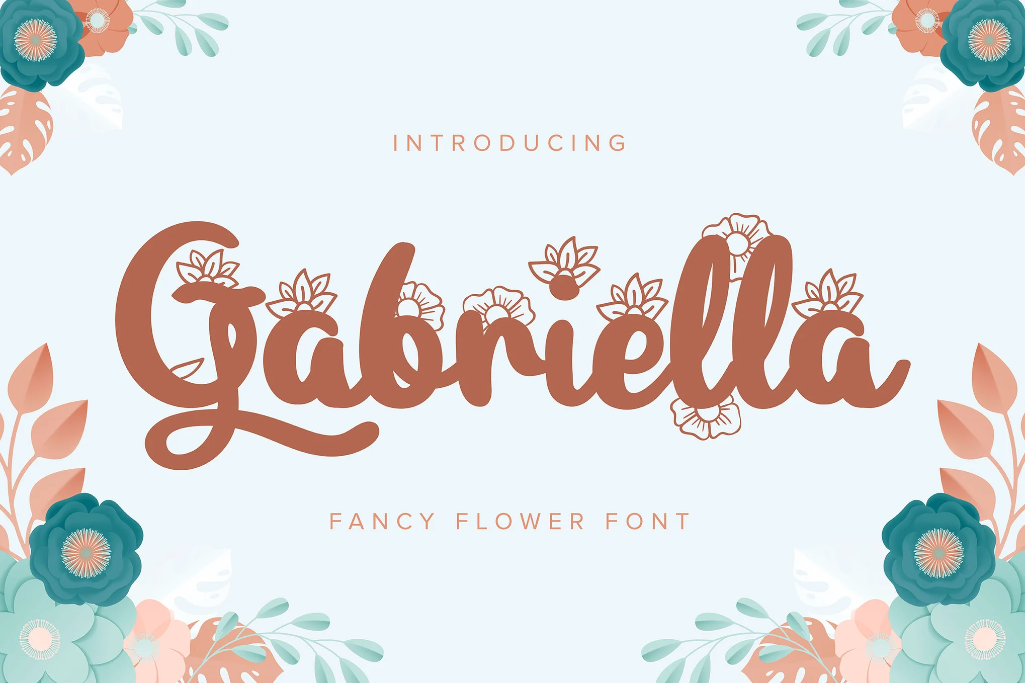 Gabriella - Fancy Flower Font