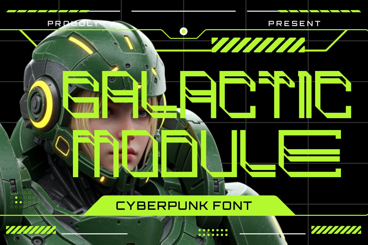 Galactic Module - Cyberpunk Futuristic Font