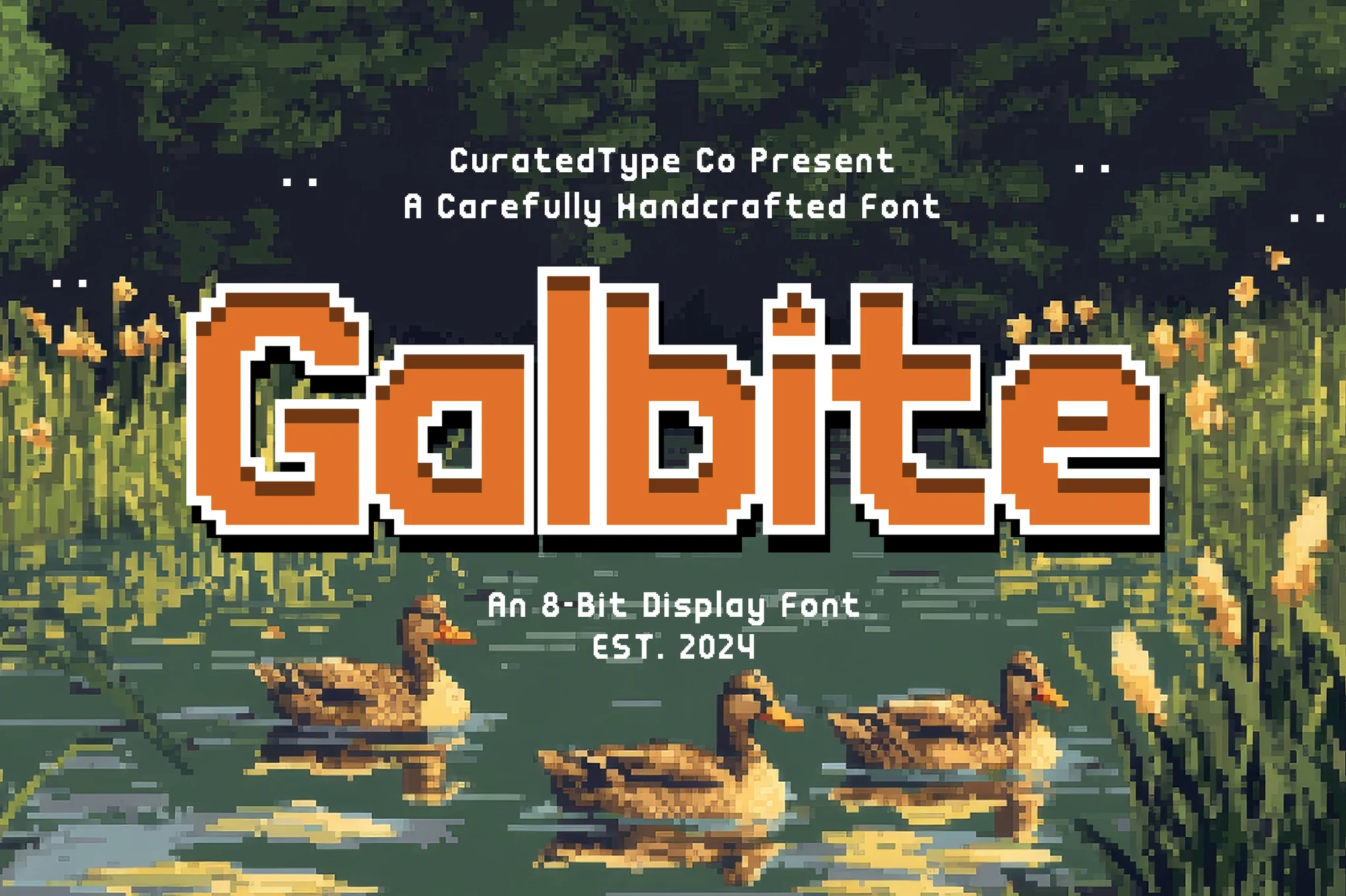 Galbite - Pixel Flyer Font