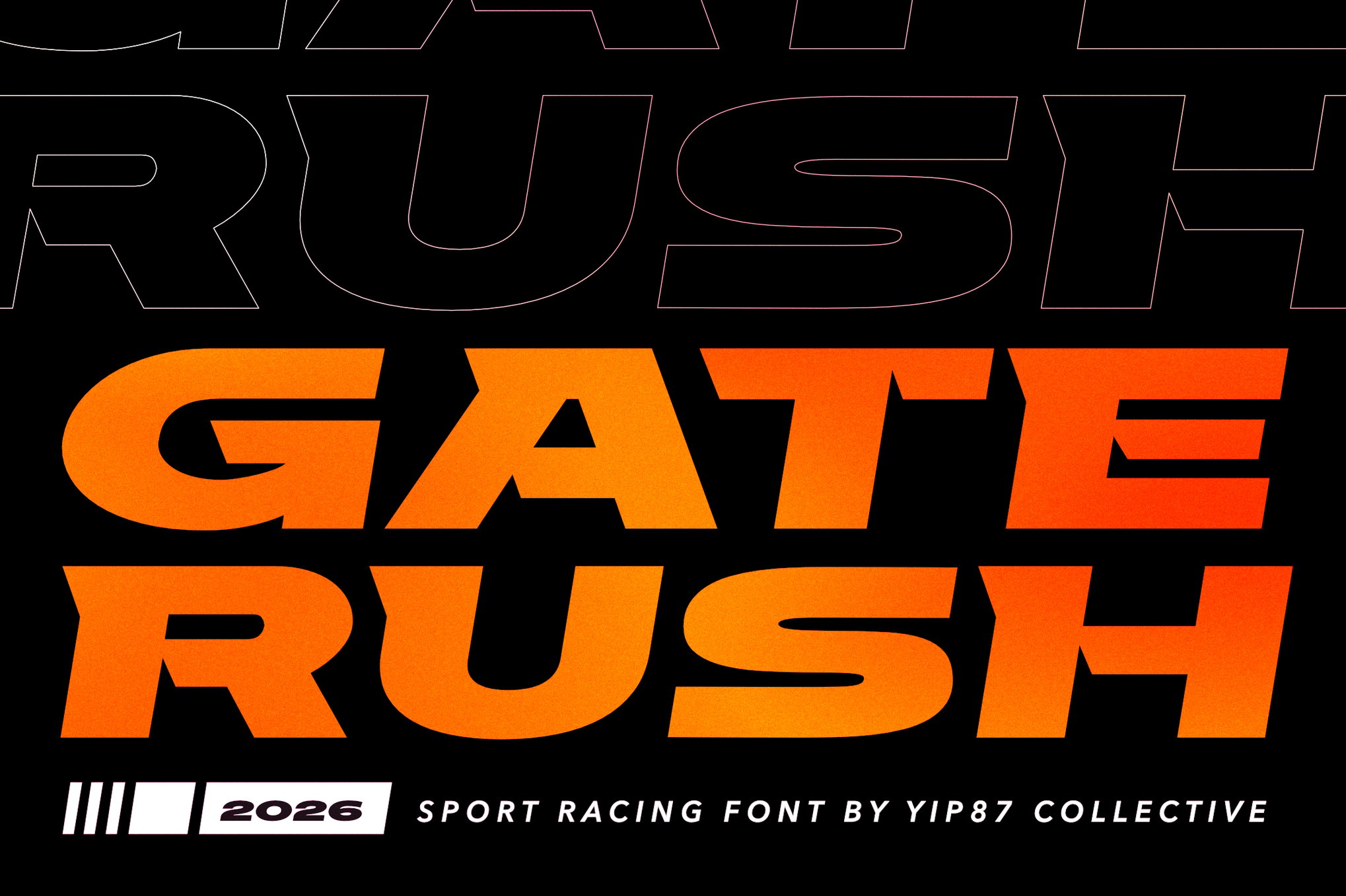 Gate Rush - Bold Racing Font