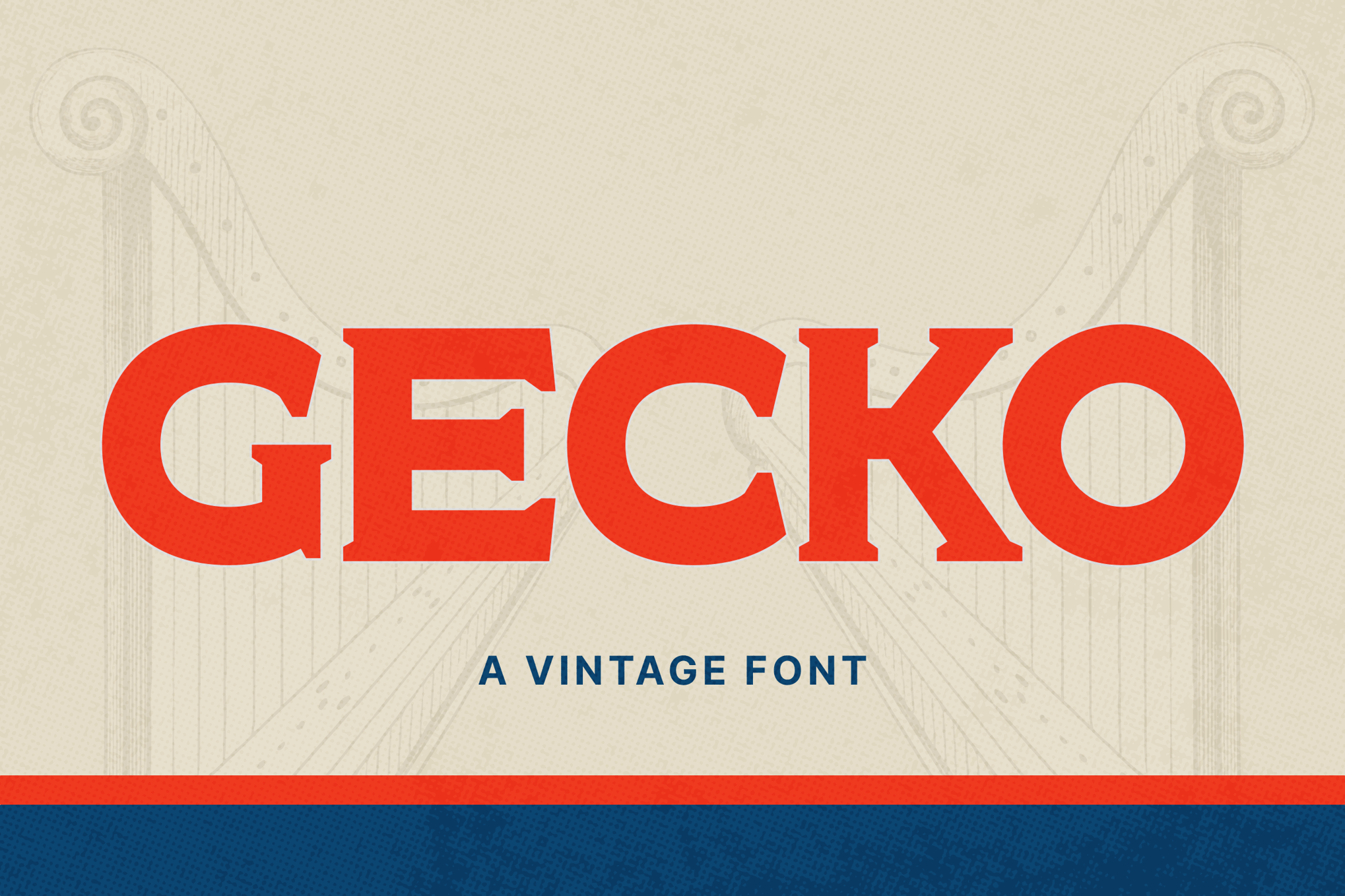 Gecko - Vintage Serif Logo Font