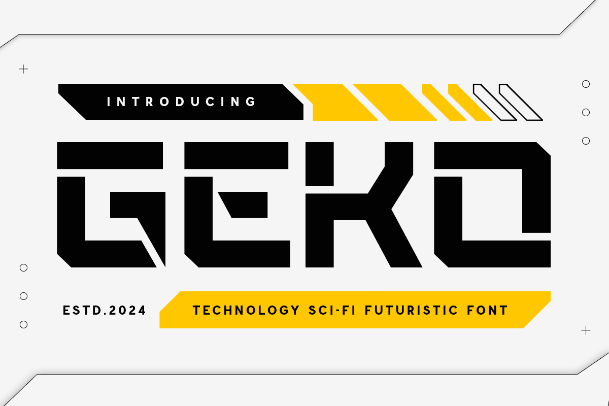 GEKO - Sharp Sci-fi Font