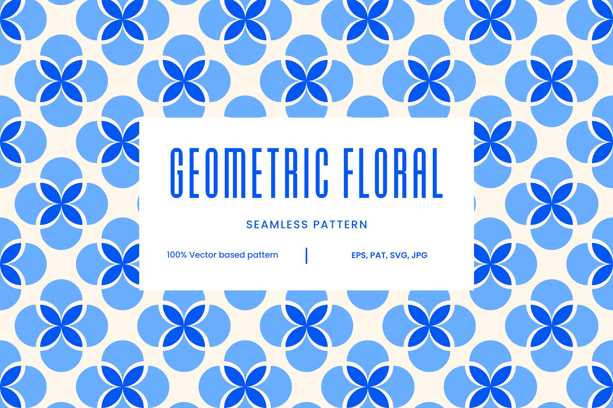Geometric Floral Seamless Pattern