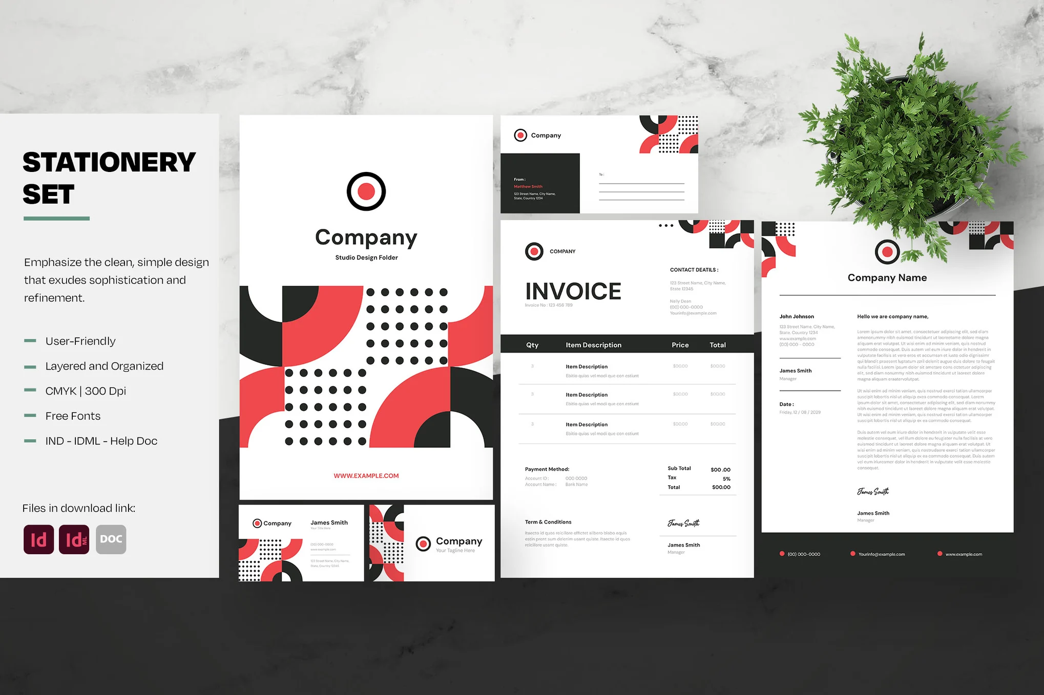 Geometric Stationery Template Kit for InDesign