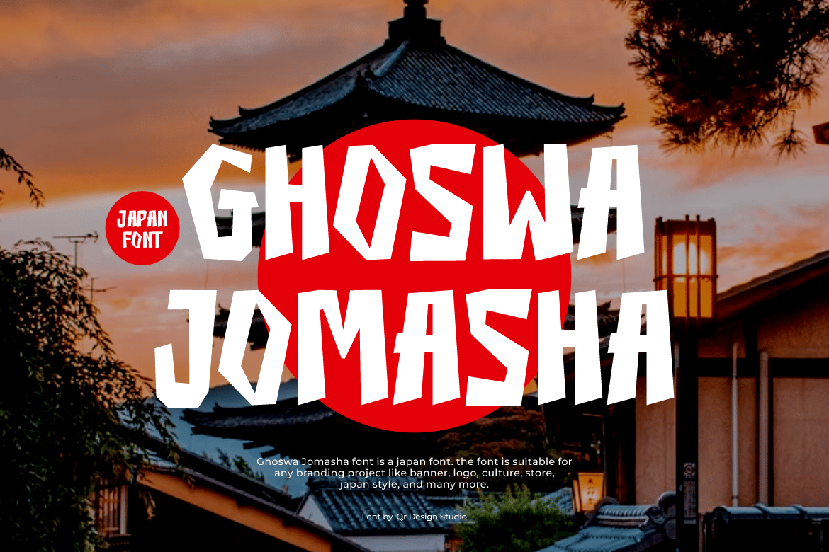 Ghoswa Jomasha - Samurai Font