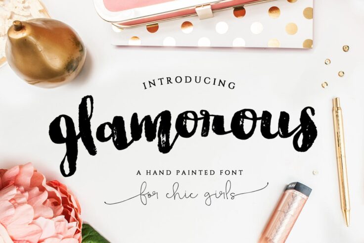 View Information about Glamorous Hand-Painted Brush Font