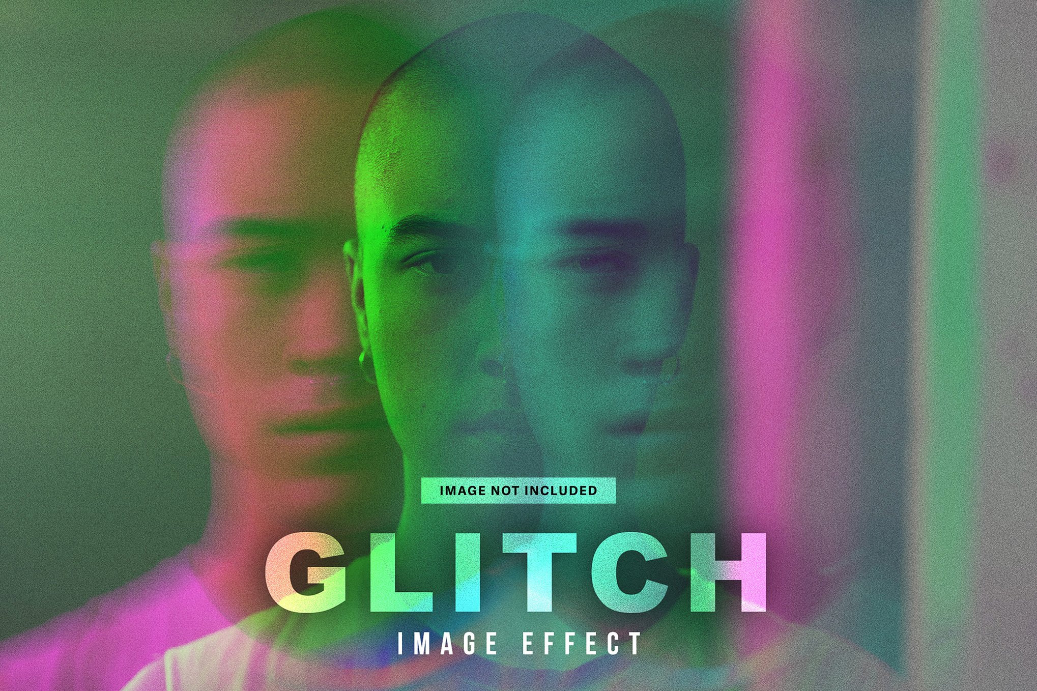Glitch Image Effect Photoshop Template