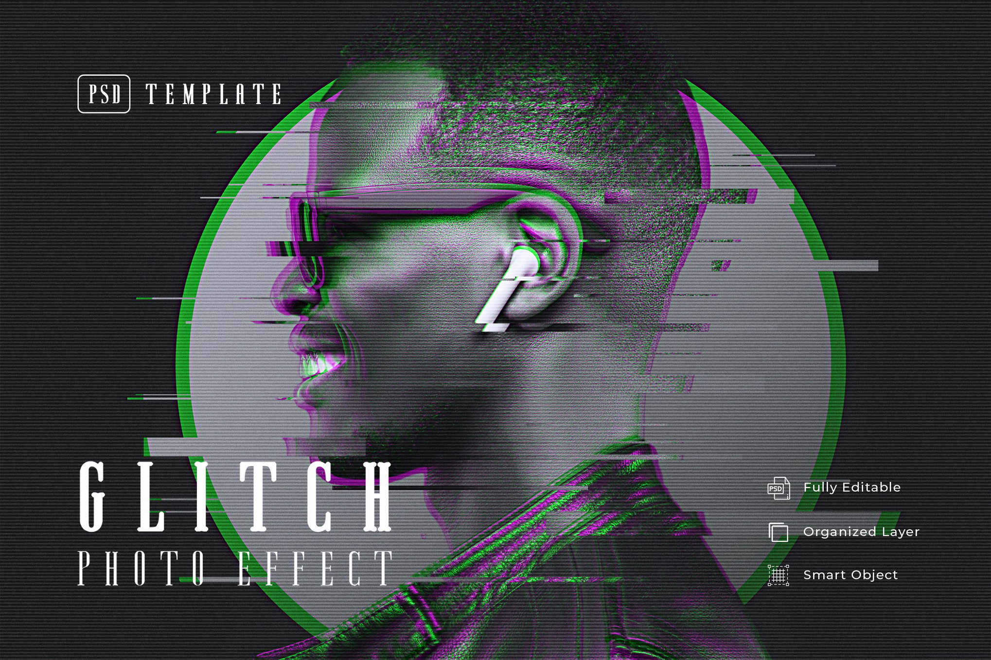 Glitch Photo Effect for Photoshop