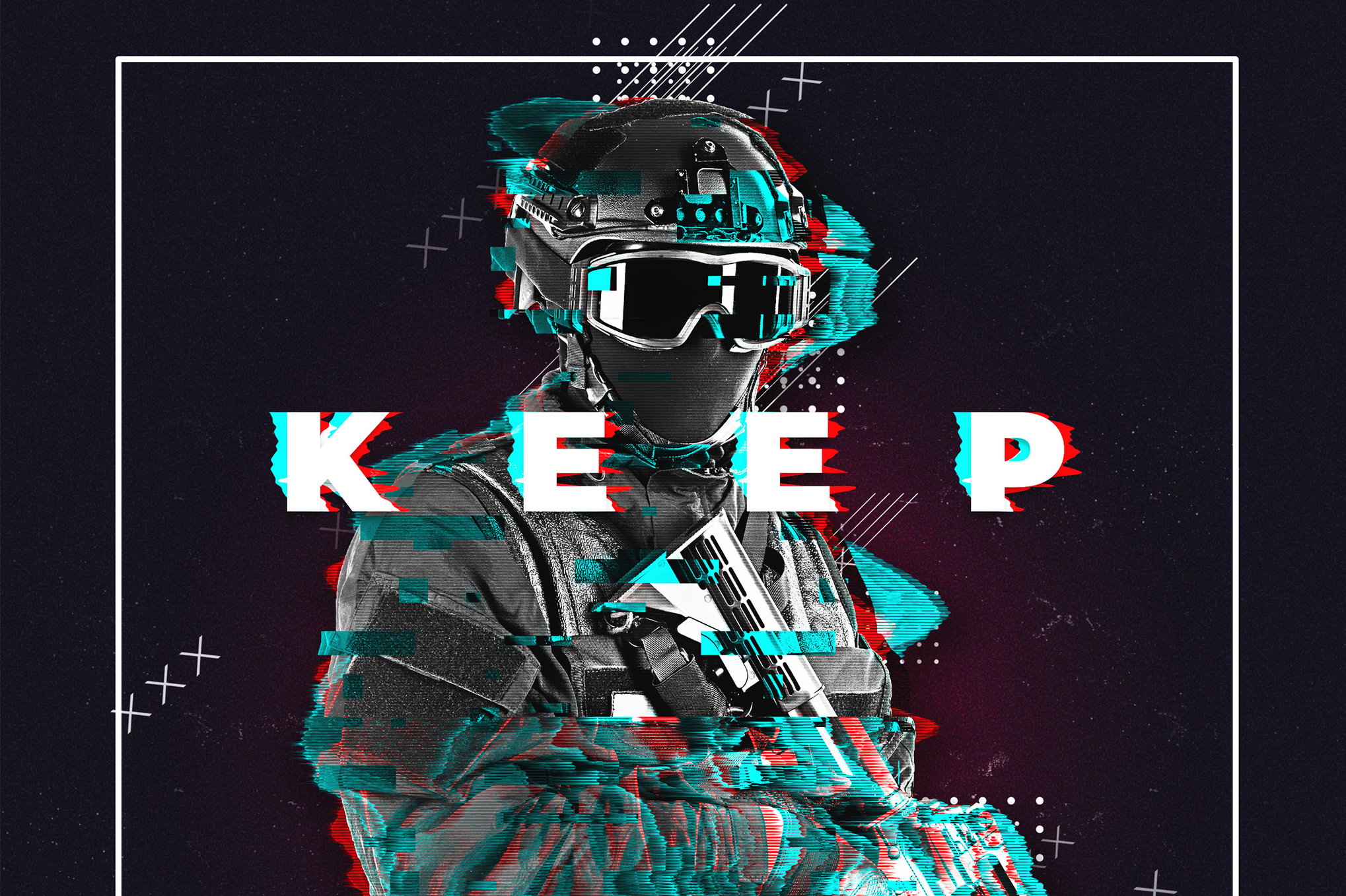 Glitch Poster Maker Photoshop Action