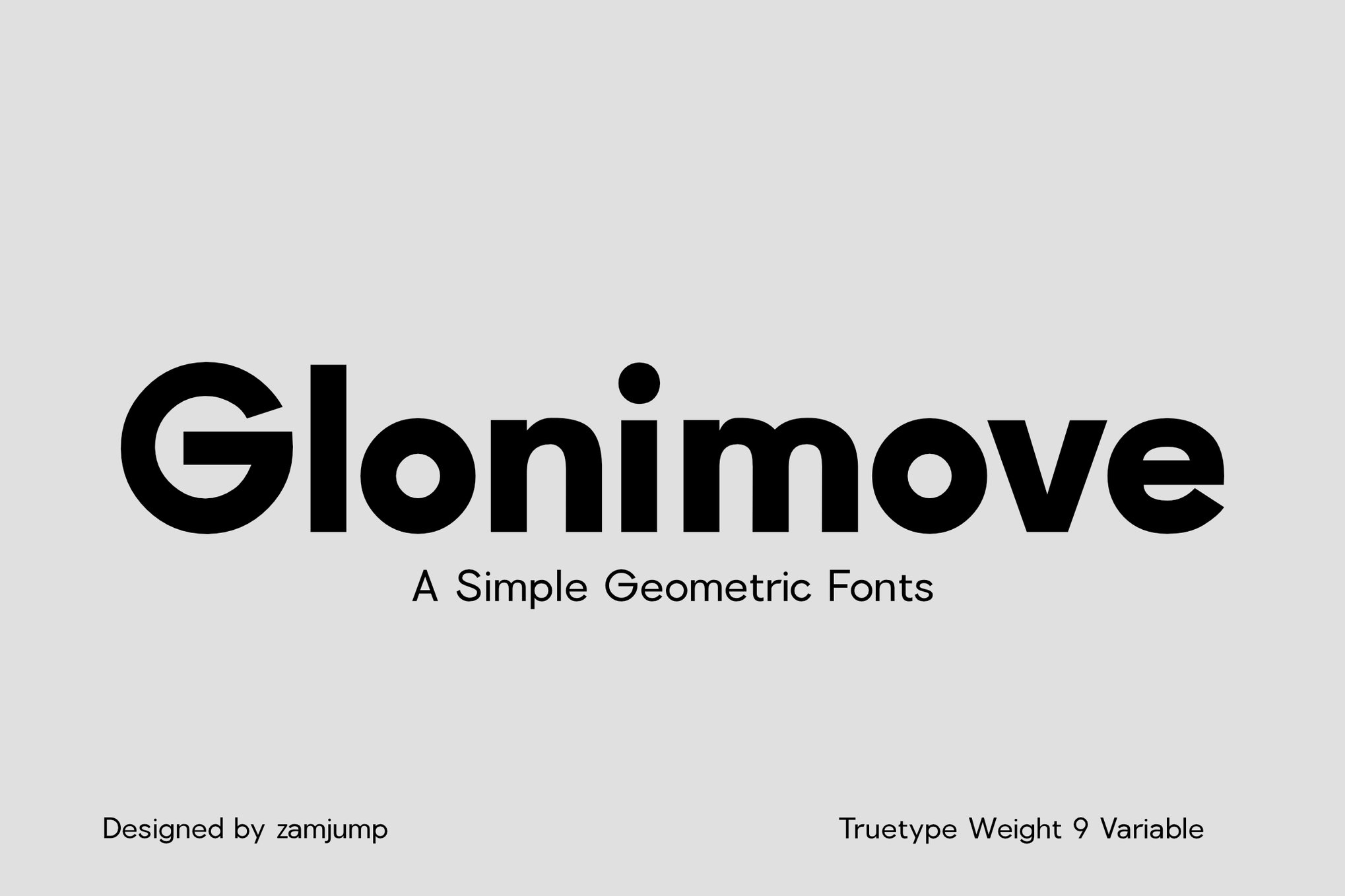 Glonimove - Geometric Small Text Font