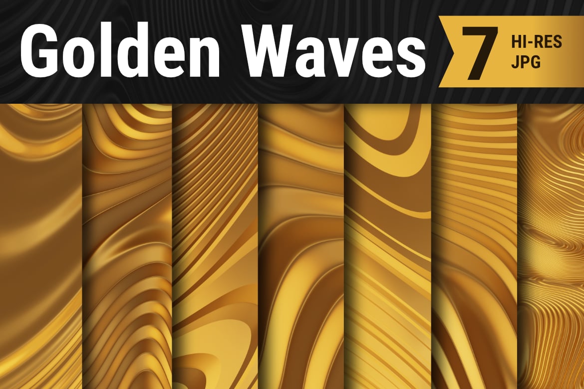 Golden Wavy Textures Collection