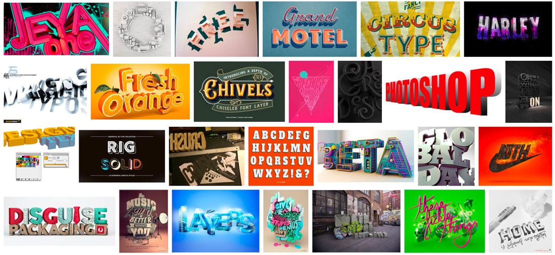 graphic design typography 3d