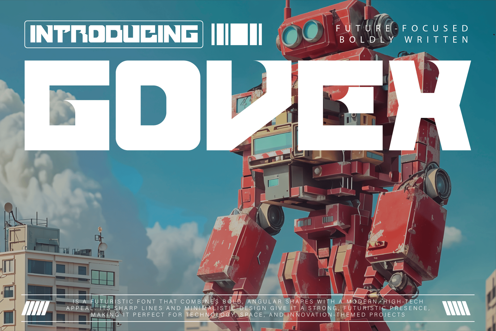 Govex - Futuristic High-Contrast Font