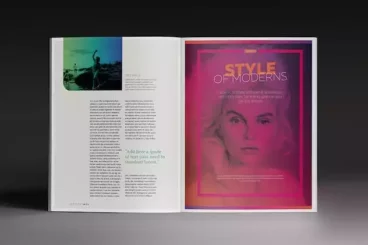First alternate image for Gradient Magazine Affinity Publisher Template