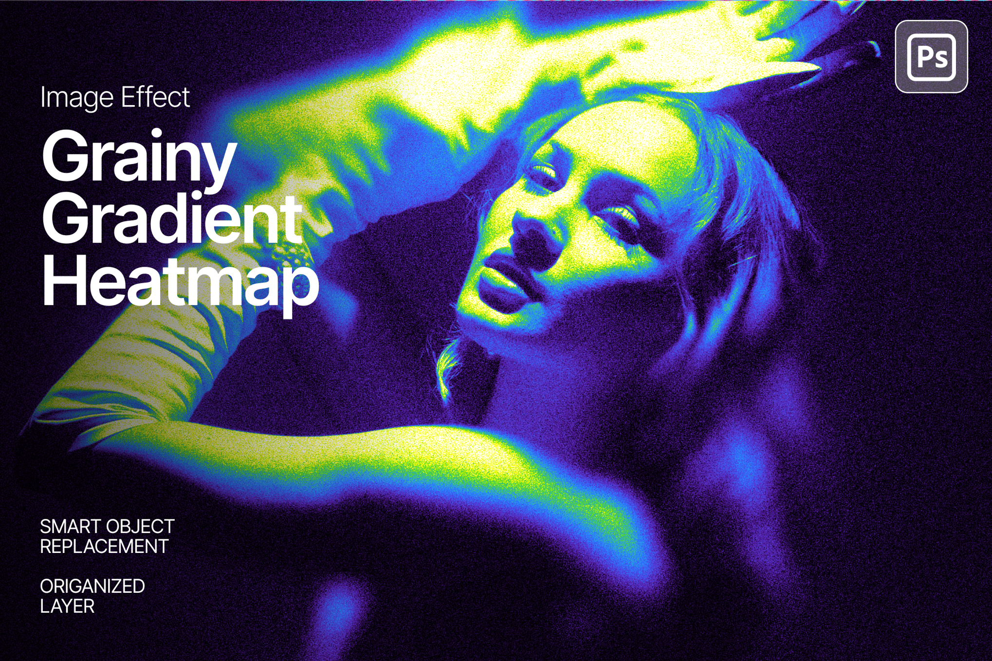 Grainy Gradient Heatmap Image Effect