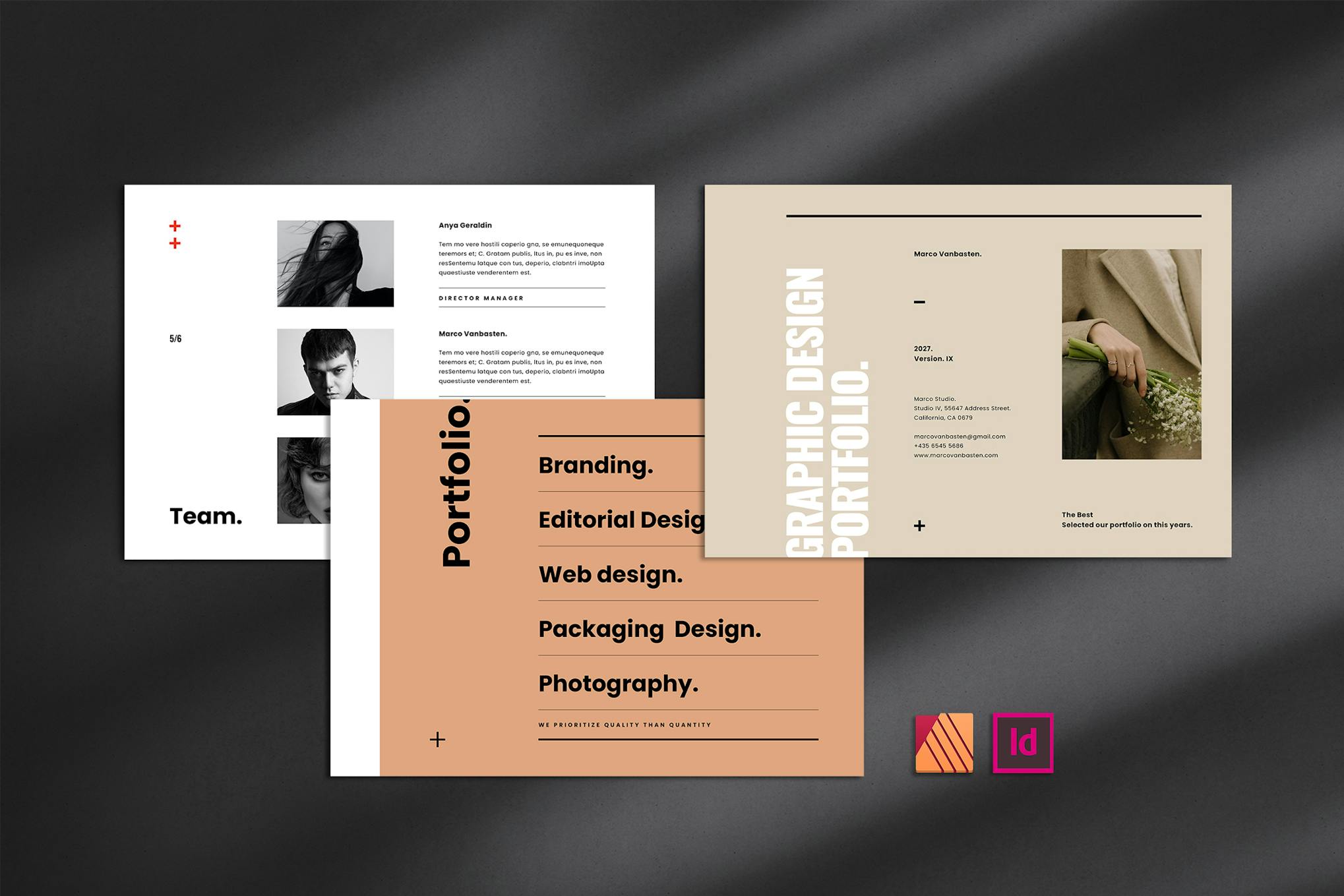 Graphic Design Portfolio Affiniity Designer Template