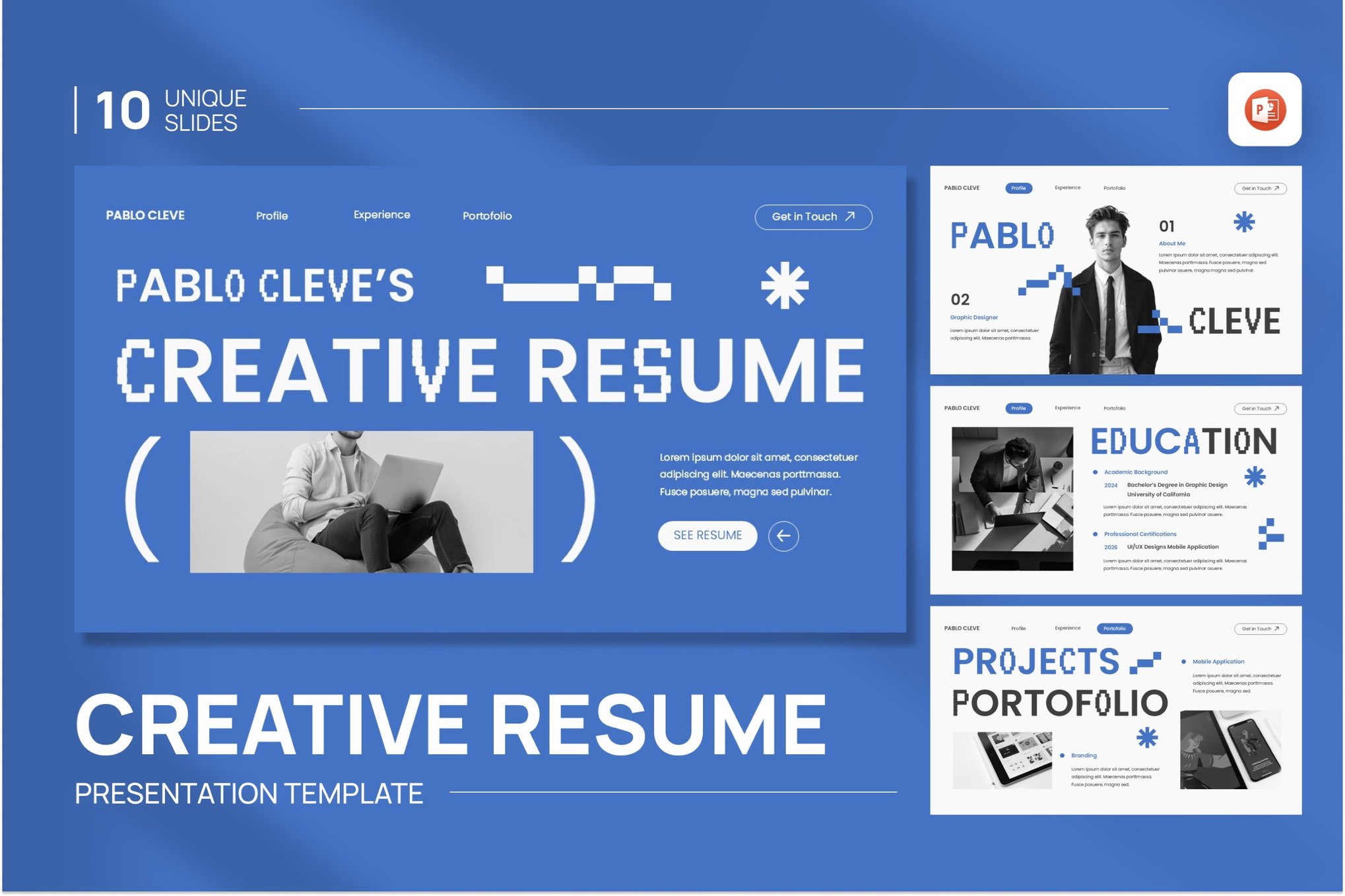 Graphic Designer Resume PowerPoint Template