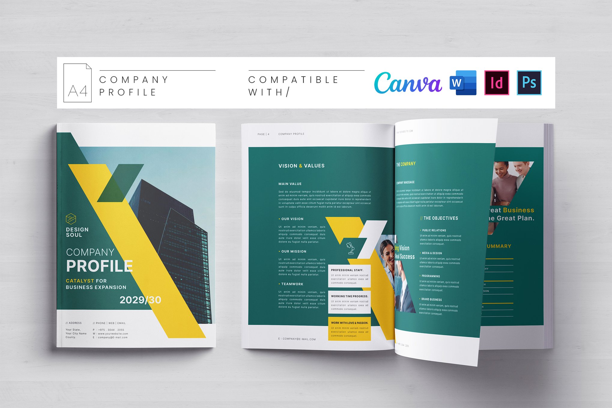 Green Company Profile Template for Word