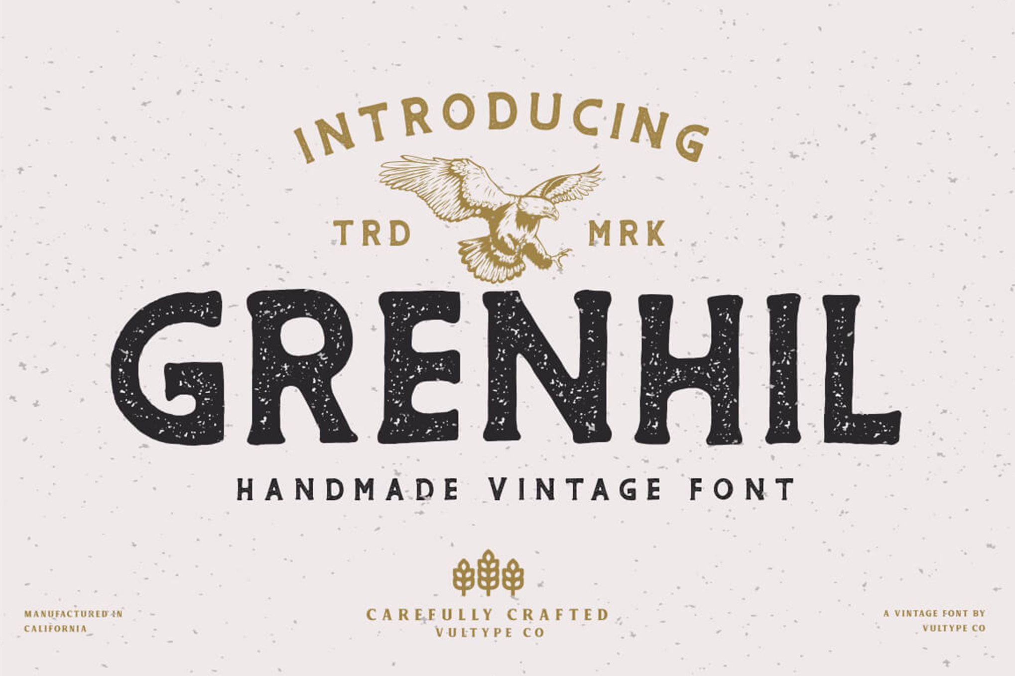 Grenhil - Handmade Old Fashioned Font