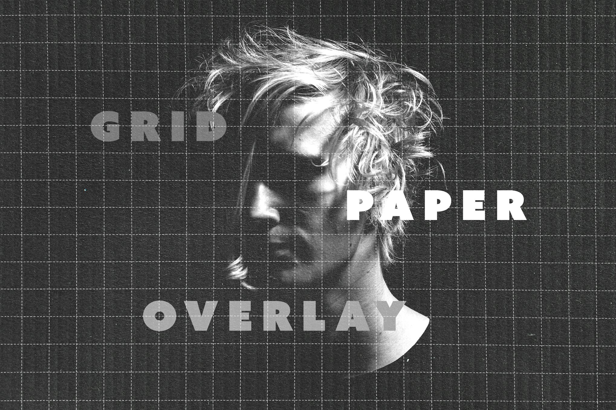 Grid Paper Overlay Template for Photoshop