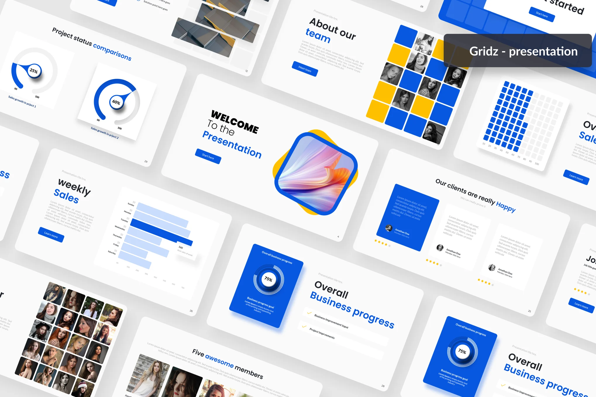 Grid Z - Simple Powerpoint Presentation Template