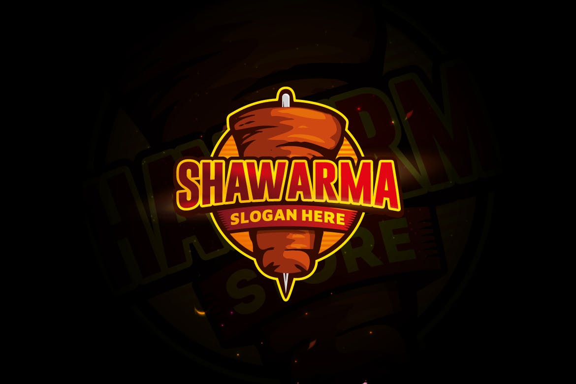 Grill Shawarma Food Truck Logo Template