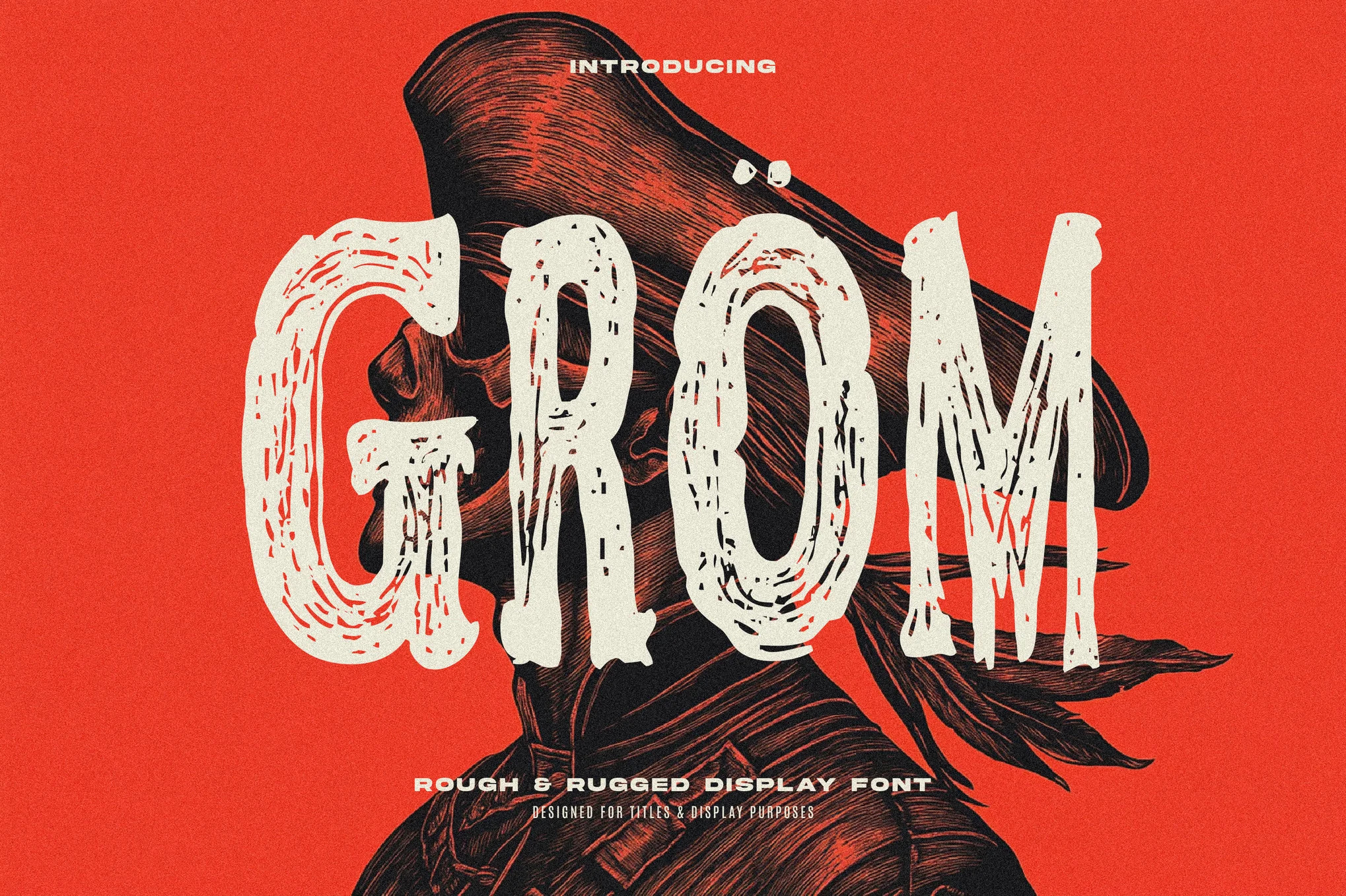 Gröm - Tall Grunge Pirate Font