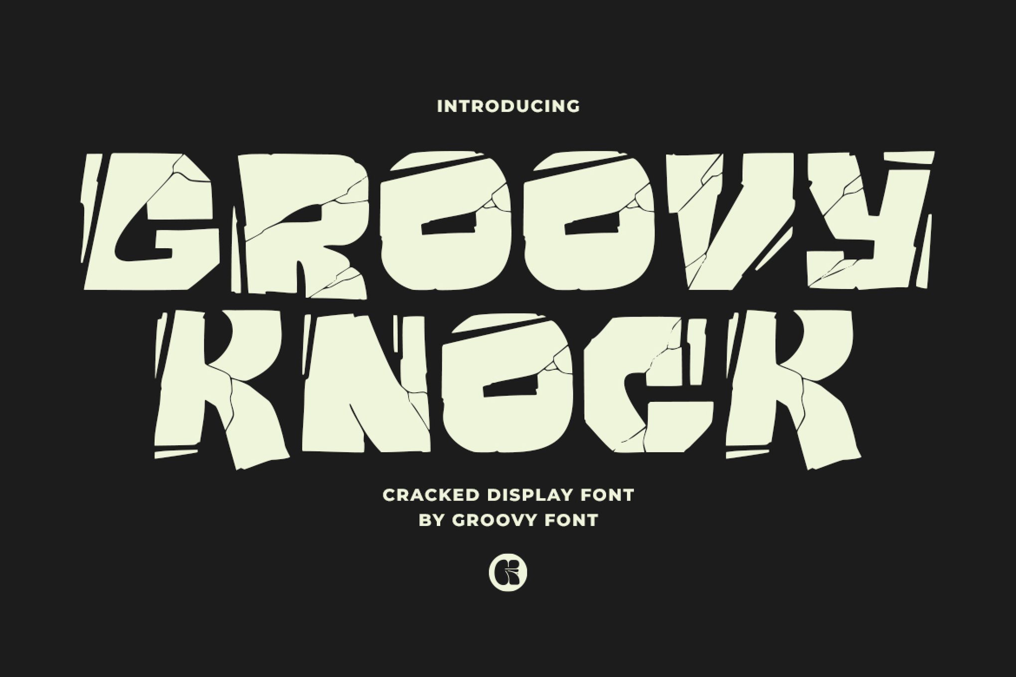 Groovy Knock - Cracked Broken Font
