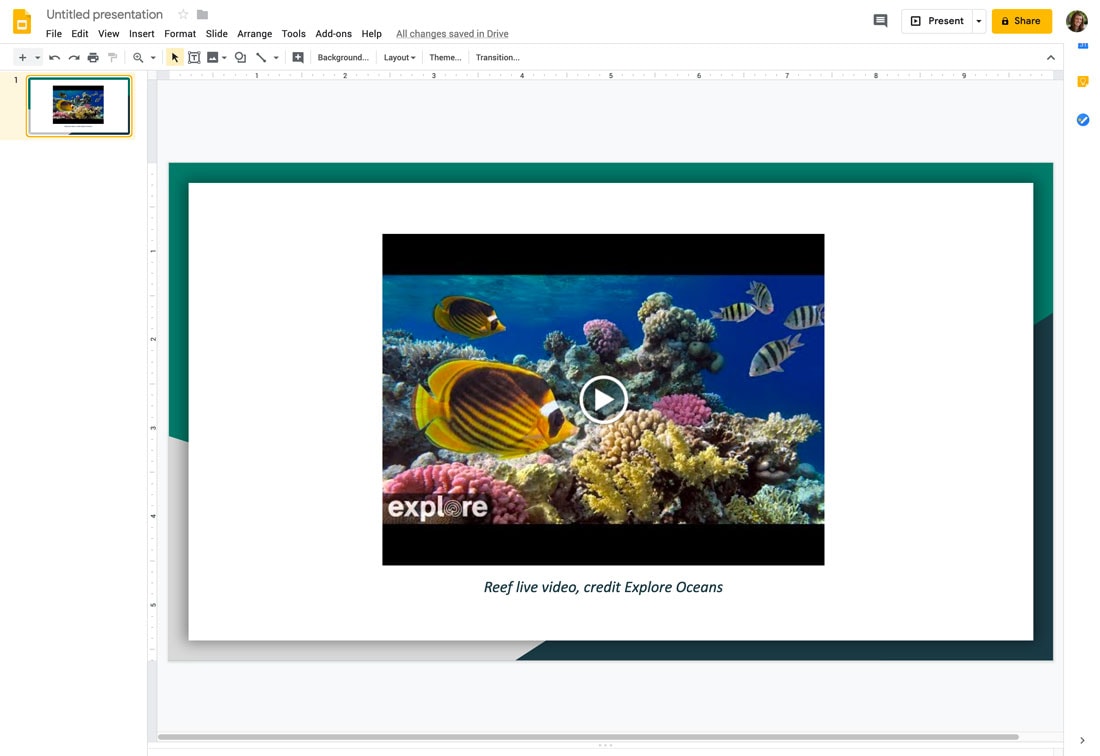 how to embed a youtube video in google slides