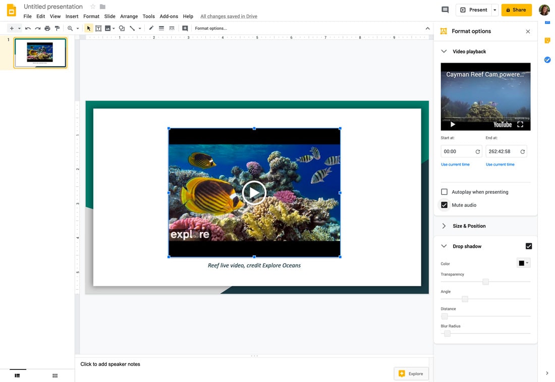 how to embed a youtube video in google slides