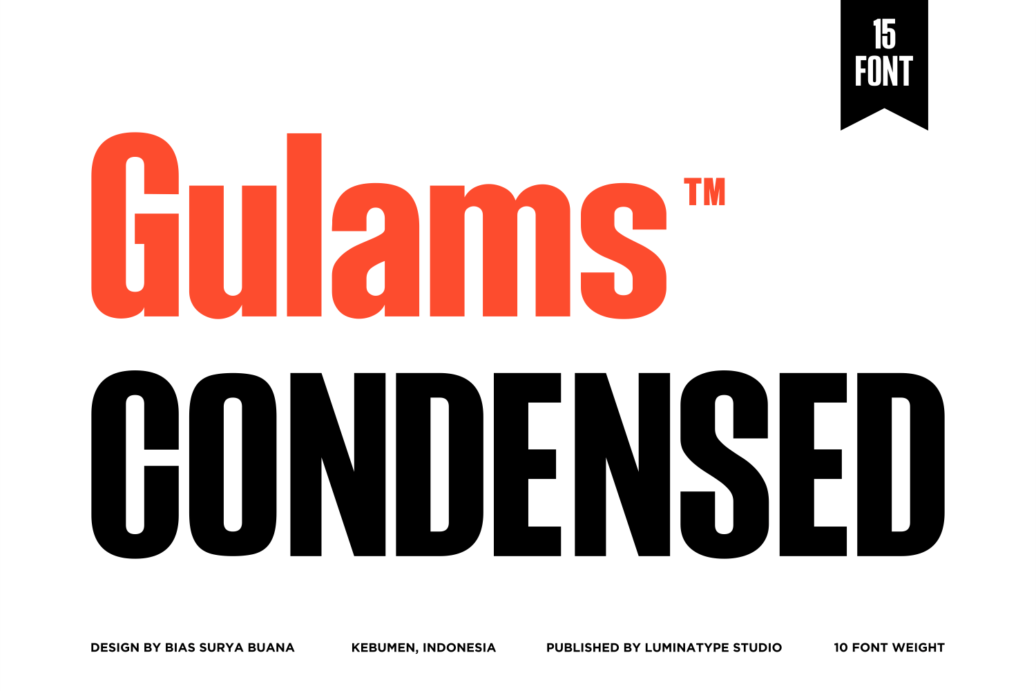 Gulams Condensed - Font for Captions