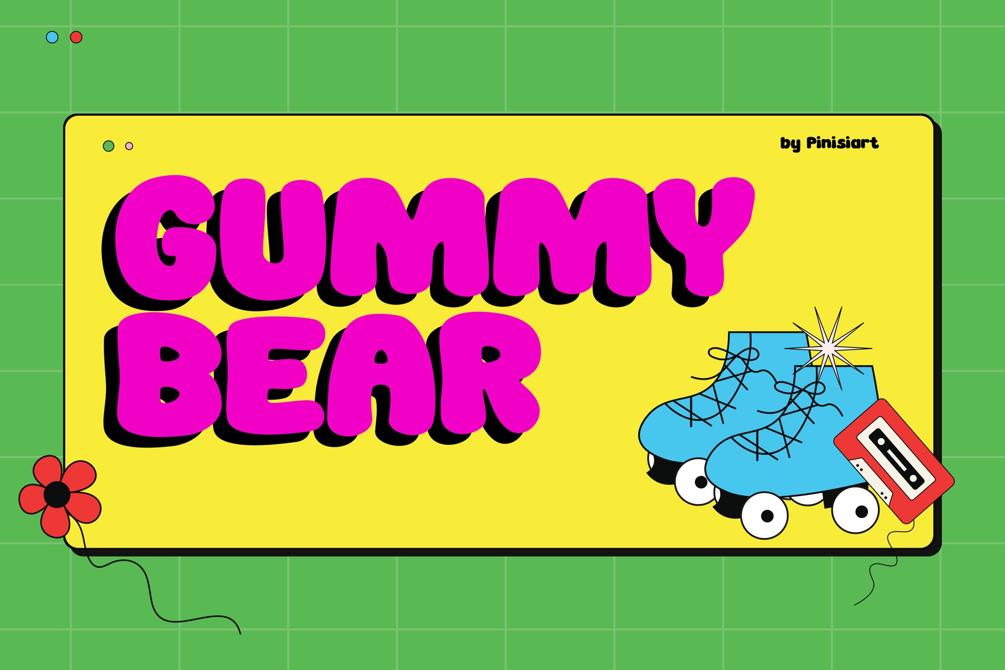 Gummy Bear - Retro Pop Bubble Font