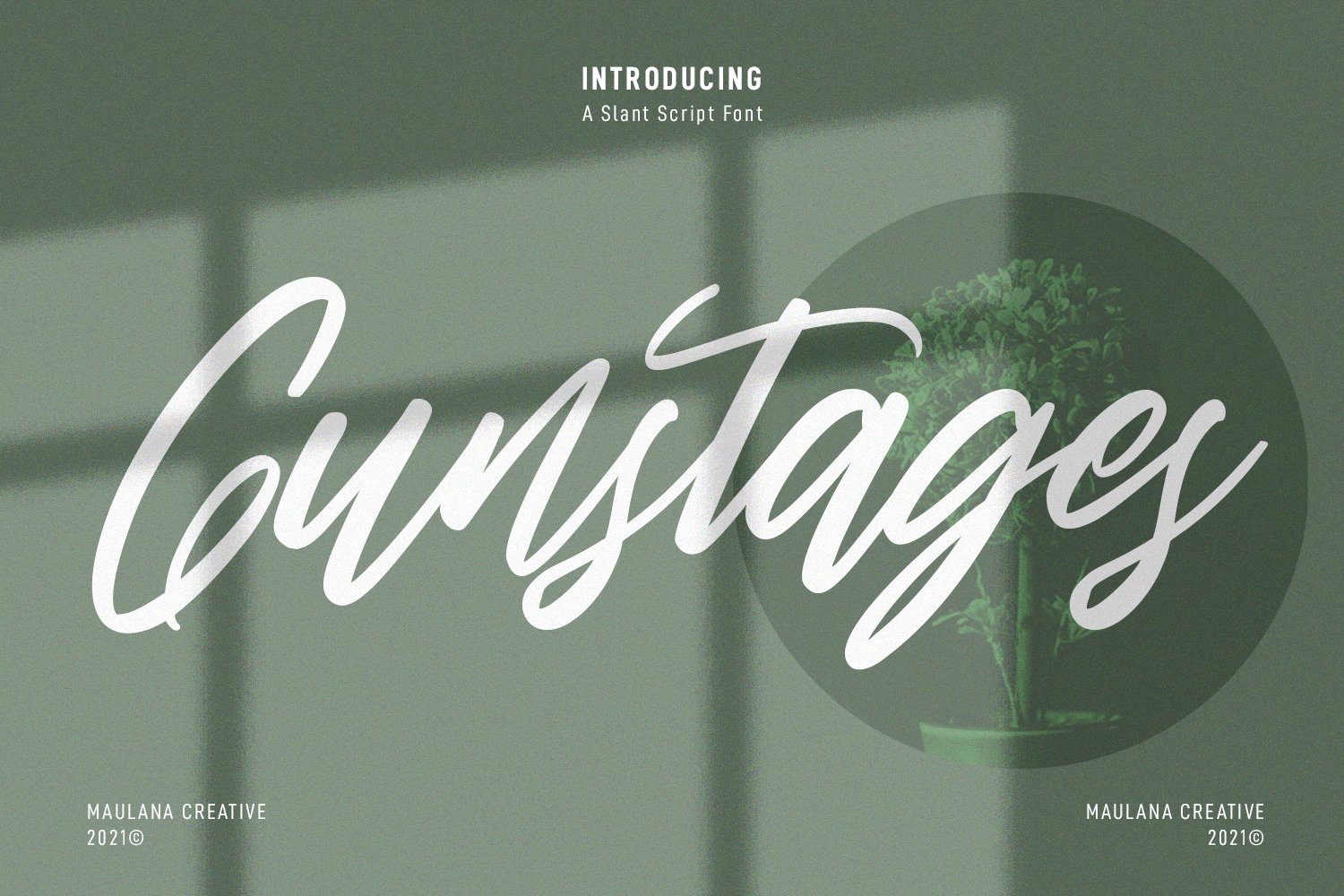 Gunstages - Slanted Script Font