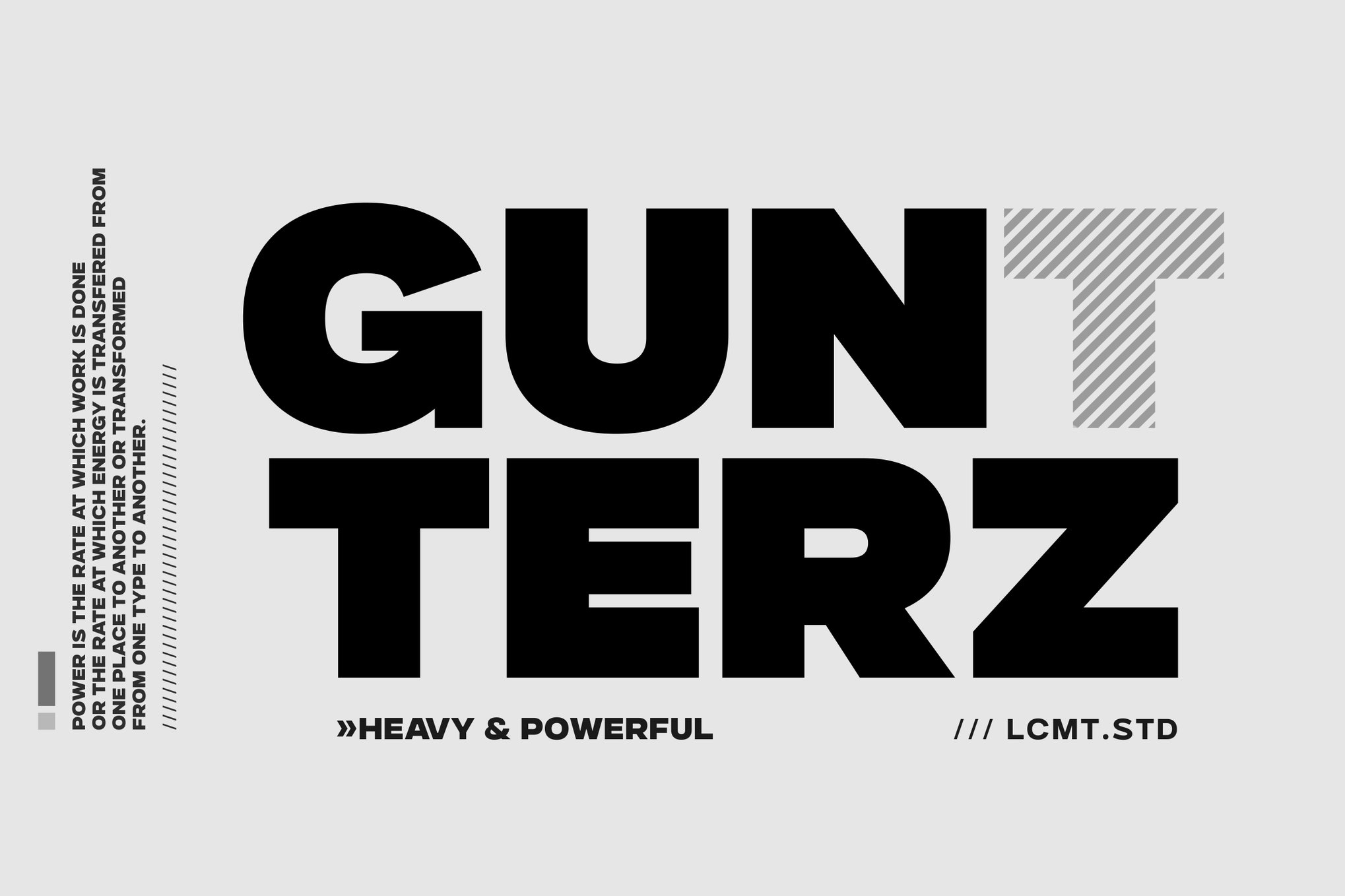 Gunterz - Heavy Poster Font