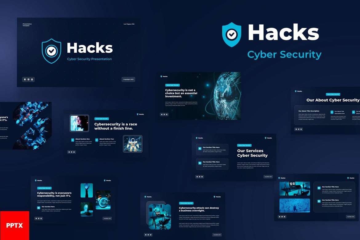 Hacks - Cyber Security PowerPoint Template