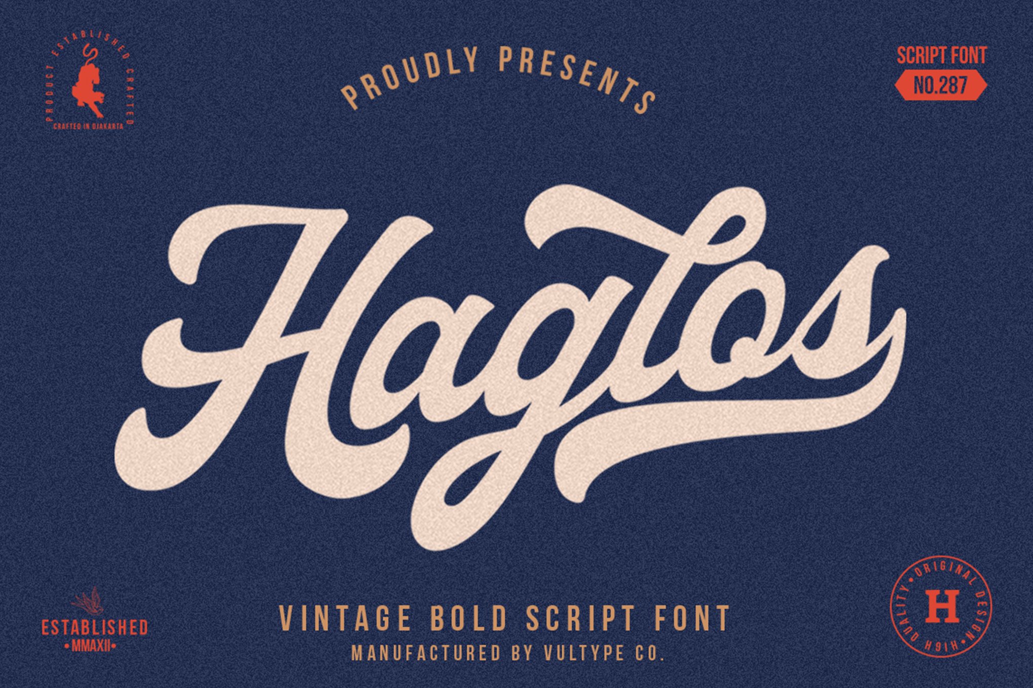 Haglos - Old Fashion Script Font